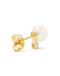 Jemma Wynne 18 Karat Gold Pearl And Diamond Earrings