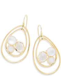 Ippolita 18k Rock Candy Pear Shaped Wire Earrings In Antique White