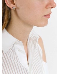 Carolina Bucci 18kt Gold Superstellar Pearl And Sapphire Stud Earring
