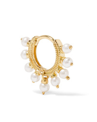 Maria Tash 65mm 14 Karat Gold Pearl Earring