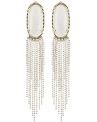 Kendra Scott Amy Statet Earrings In White Pearl