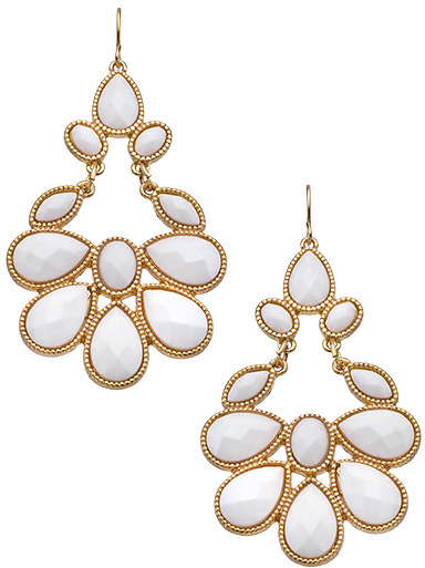 Image result for white chandelier earrings