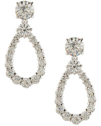 FANTASIA By Deserio Open Pear Shaped Crystal Drop Earrings