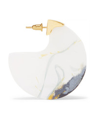 Ejing Zhang Chac Disc Resin And Gold Plated Earrings