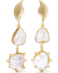 Peet Dullaert Eos Gold Plated Pearl Earrings