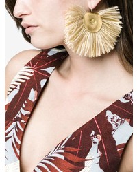 Katerina Makriyianni Fan Earrings With Brass Middle