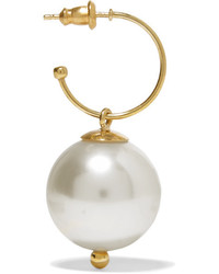 Simone Rocha Gold Plated Faux Pearl Earrings Ivory