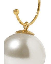 Simone Rocha Gold Plated Faux Pearl Earrings Ivory