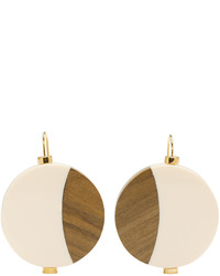 Marni Ivory Wood Drop Earrings