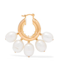 Eliou Kavala Gold Plated Pearl Earrings