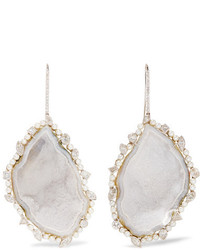 Kimberly Mcdonald 18 Karat White Gold Multi Stone Earrings One Size