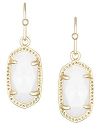 Kendra Scott Lee Gold Earrings In White Pearl