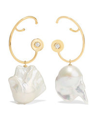 Ana Khouri Lily 18 Karat Gold Pearl And Diamond Earrings