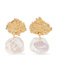 Pacharee Moss Gold Plated Pearl Earrings