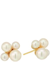 Majorica Pearl Cluster Gold Plated Bubble Earrings Earring
