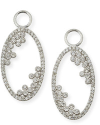 Jude Frances Provence 18k Open Oval Earring Charms With Diamonds