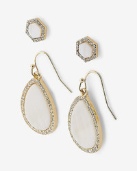 Express Set Of Two Embellished Teardrop And Stud Earrings