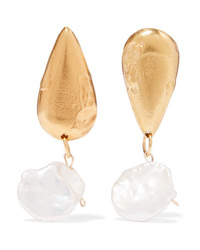 Alighieri The Fear And The Desire Gold Plated Pearl Earrings