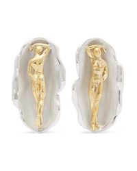 Paola Vilas Venus Silver And Gold Plated Earrings