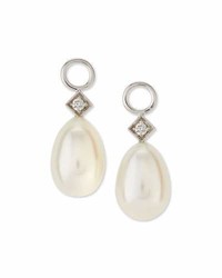 Jude Frances White Gold Pearl Briolette Earring Charms
