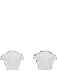 Versace White Medusa Earrings