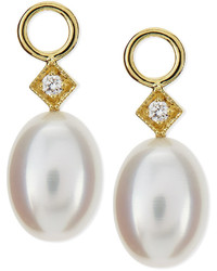 Jude Frances White Pearl Briolette Earring Charms
