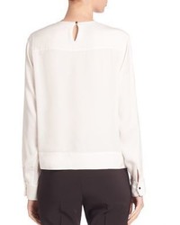 Piazza Sempione Embellished Long Sleeve Blouse