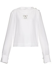 J.W.Anderson Bow Embellished Crepe Top