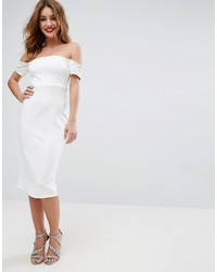 White Embellished Bodycon Dress