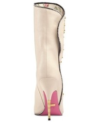 Gucci Fosca Floral Embellished Pointy Toe Boot