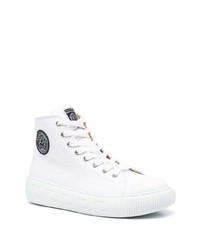 Versace Logo Patch Lace Up Sneakers