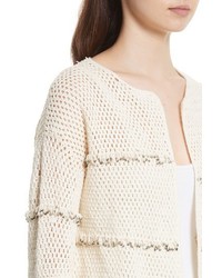 Joie Jacquine Embellished Open Front Cardigan