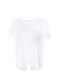 White Embellished Crew-neck T-shirt