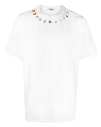 Bode Beaded Necklace Cotton T Shirt