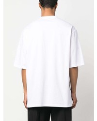 Balmain Crystal Logo Cotton T Shirt
