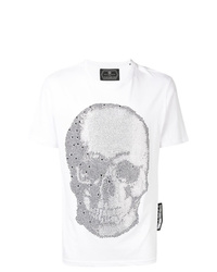 Philipp Plein Crystal Skull Embellished T Shirt