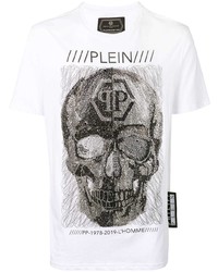 Philipp Plein Embellished Crystal Skull T Shirt