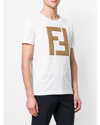 Fendi Ff Logo T Shirt