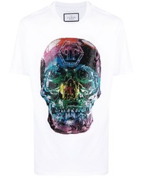 Philipp Plein Glass Skull Embellished T Shirt