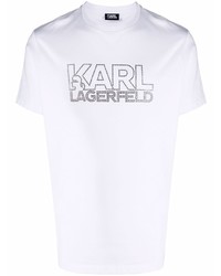 Karl Lagerfeld Logo Print Crew Neck T Shirt