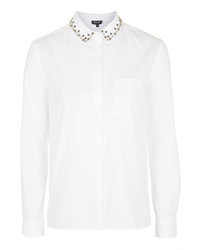 White Embellished Dress Shirt