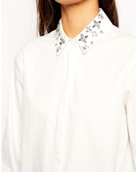 Asos Collection Embellished Collar Shirt