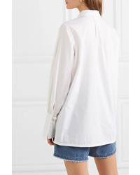 Mother of Pearl Miles Faux Pearl Embellished Organic Cotton Shirt