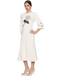 Dolce & Gabbana Hydrangea Embellished Cady Dress