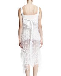 Givenchy Pearly Embellished Sleeveless Cocktail Dress White