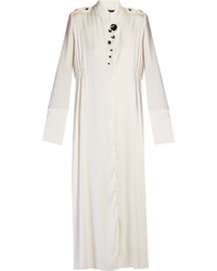 Ellery Prophet Button Embellished Stretch Silk Dress