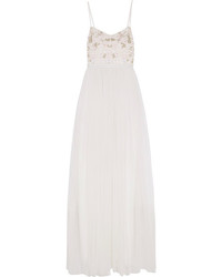 Needle & Thread Embellished Tulle Gown Ivory
