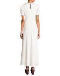Miu Miu Sable Embellished Ruch Detail Gown