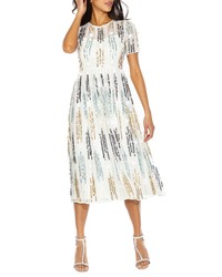Lace & Beads Crichet Sequin Midi Dress