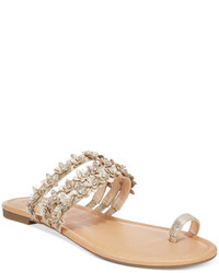 INC International Concepts Linaa Flower Embellished Flat Sandals Only At Macys Shoes